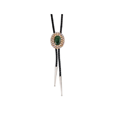 Emerald and Moonstone Bolo Tie