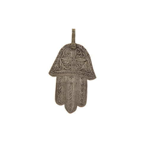 Antique Silver Hamsa Pendant